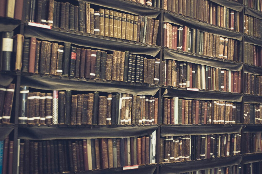 old library bookshelves