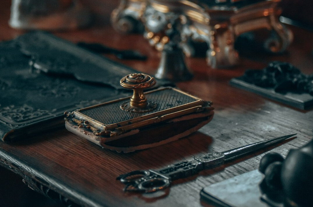 vintage mask on table