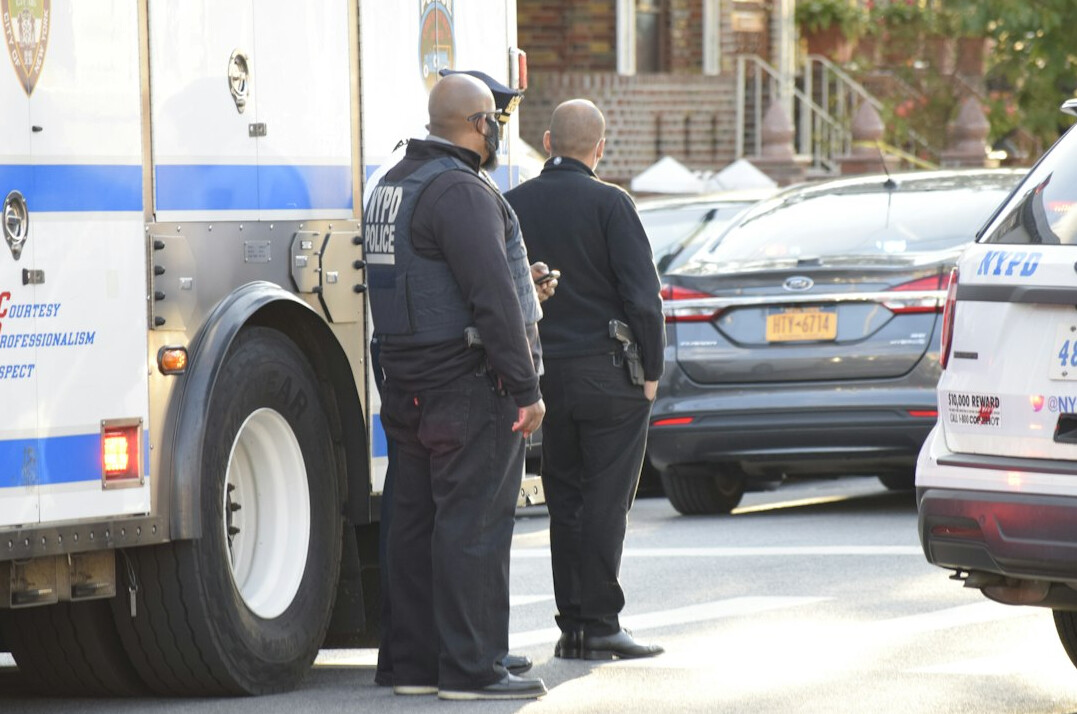 detective investigating crime scene